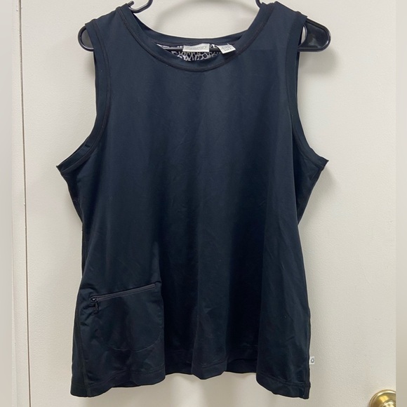 Z energy by‎ Chicos black exercize sleeveless top black w zipper pocket size 3 - Picture 1 of 8